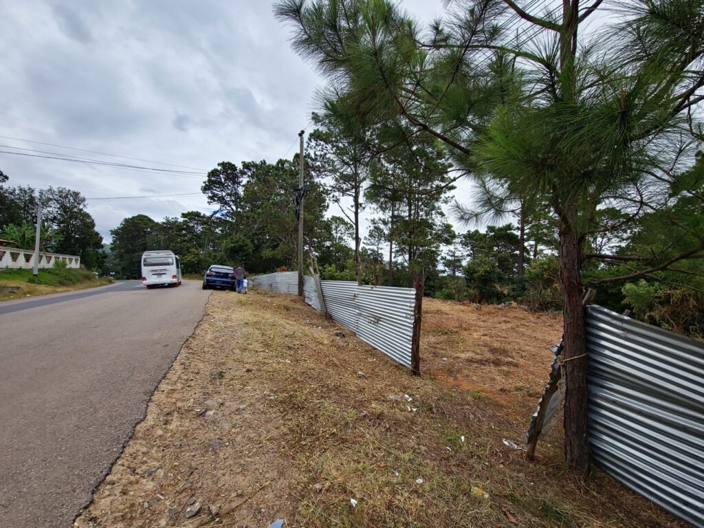 Terreno de 3346.85 metros cuadrados en venta en salida a Yamaranguila Intibucá frente a carretera pavimentada